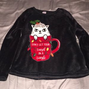 Black Fuzzy Pajama top !